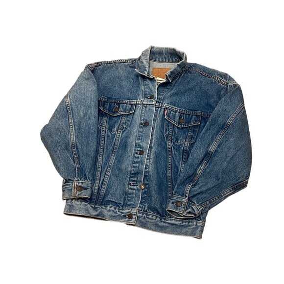 Vintage Levi's 77930-1206 Blue Denim Trucker Jacket Made in USA Size Small - Picture 4 of 7